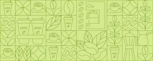 Bakery and Coffee. Abstract geometric line background vector