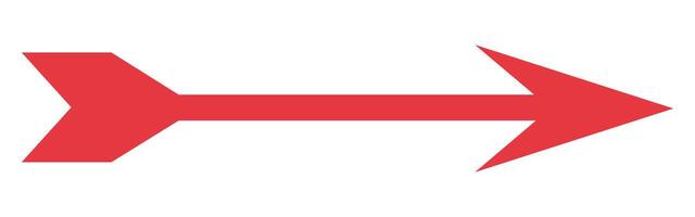 Red arrow pointing down on a white background vector