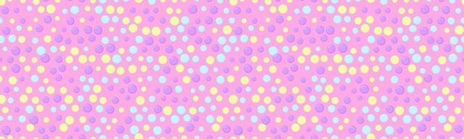 Delightful pastel polka dot pattern. Perfect for whimsical designs, branding, textile prints, or website backgrounds. Evokes feelings of joy, playfulness, and springtime. vector