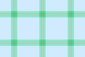 Cyan background check seamless, luxury tartan pattern fabric. Female textile texture plaid in mint and light colors. vector