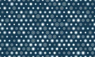 Abstract seamless pattern of varying sized circles in cool blue tones. Perfect for backgrounds, textiles, or website design, conveying concepts of connection, unity, or technology. vector