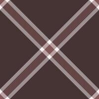 Contemporary textile pattern seamless, graphical plaid tartan . Countryside check background fabric texture in dark and sea shell colors. vector