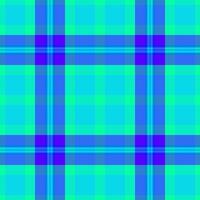 Straight background texture textile, sofa fabric tartan pattern. Royal plaid check seamless in bright and cyan colors. vector
