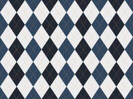 Elegant argyle pattern in navy, white, and beige. Perfect for backgrounds, textiles, or fashion design. vector