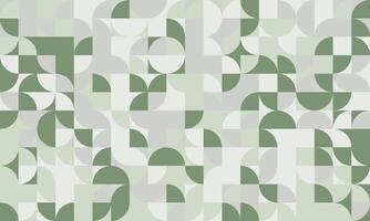 Abstract geometric pattern with muted green and gray circles and squares. Perfect for modern design, website backgrounds, or textile prints. vector