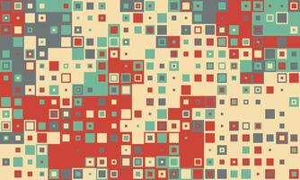 Abstract geometric pattern with multicolored squares. Retro style design perfect for website backgrounds, presentations, or textile prints. Represents data, technology, or modern design concepts. vector