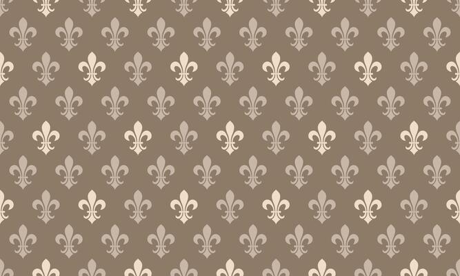 A brown and white fleur de lis wallpaper