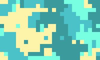 Abstract pixel art background. Cool, calming pastel teal and beige colors create a dynamic, seamless pattern ideal for website banners, social media graphics, or modern textile designs. vector