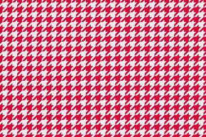 Vibrant red and white houndstooth pattern. Perfect for fashion, textile, and website backgrounds. This classic design offers a sophisticated and timeless aesthetic, suitable for various projects. vector