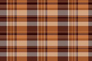 Bandana texture check seamless, unique tartan background . Packaging textile fabric plaid pattern in orange and dark colors. vector