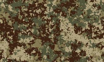 Abstract digital camouflage pattern in earthy tones. Perfect for backgrounds, textures, and militarythemed designs. Evokes a sense of concealment and strategic planning. vector