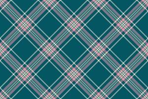 Elegant teal, pink, and green plaid pattern. Perfect for textile designs, website backgrounds, or fashion projects. This seamless texture evokes a sense of sophistication and timeless style. vector