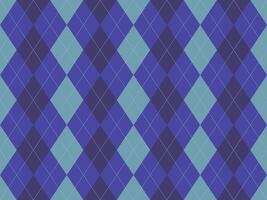 Stylish argyle pattern in calming blue and purple hues. Perfect for backgrounds, textiles, or web design projects. Subtle texture adds visual interest. vector