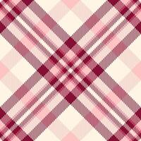 Decorate plaid textile seamless, veil texture fabric tartan. Rural background pattern check in red and old lace colors. vector