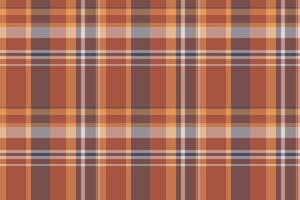 Birthday card tartan textile , eps plaid background fabric. Jersey check pattern texture seamless in orange and red colors. vector