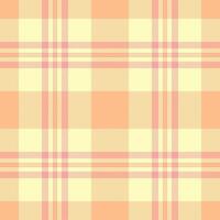 Pastel peach and cream plaid pattern. Subtle texture and soft color palette evoke feelings of warmth and tranquility. Ideal for backgrounds, textiles, and website design. vector