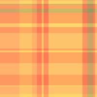 Nostalgic fabric texture tartan, arabic background check textile. Season seamless pattern plaid in orange and amber colors. vector