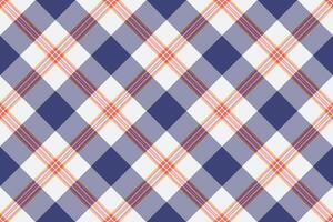 Vibrant diagonal plaid pattern in navy blue, white, and coral. Perfect for textile design, fashion, website backgrounds, or any project needing a stylish and energetic geometric texture. vector