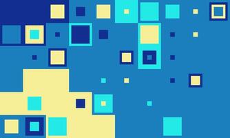 Abstract geometric background with vibrant blue, teal, and yellow squares. Perfect for modern website banners, presentations, or techthemed designs. vector