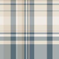 American textile texture fabric, canvas seamless check pattern. Sewing background tartan plaid in light and grey colors. vector