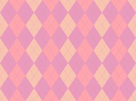 Elegant pastel pink and peach argyle pattern. Perfect for backgrounds, textiles, branding, and feminine designs. A subtle yet stylish geometric texture, conveying sophistication and charm. vector