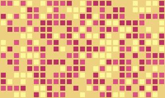 Abstract mosaic pattern featuring pastel pink and yellow squares on a beige background. vector