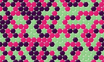 Vibrant abstract pattern of pink, purple, and mint green circles in a dynamic diagonal design. Perfect for backgrounds, textiles, packaging, or any project needing a playful, modern feel. vector