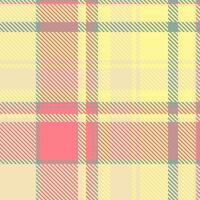 Pastel plaid pattern in soft yellow, coral, and sage green. Ideal for textile design, branding, or website backgrounds. A cheerful and modern texture evoking feelings of warmth and optimism. vector