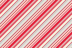 Vibrant diagonal stripes in red, pink, and gray create a cheerful, festive pattern. Perfect for backgrounds, textiles, or holiday designs, this seamless texture offers a classic yet modern aesthetic. vector