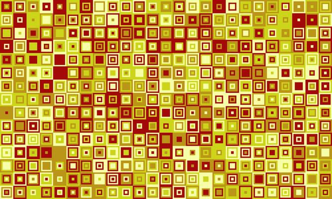 Abstract geometric pattern with warmtoned squares, creating a dynamic and vibrant visual texture. Ideal for backgrounds, website design, textiles, and presentations.