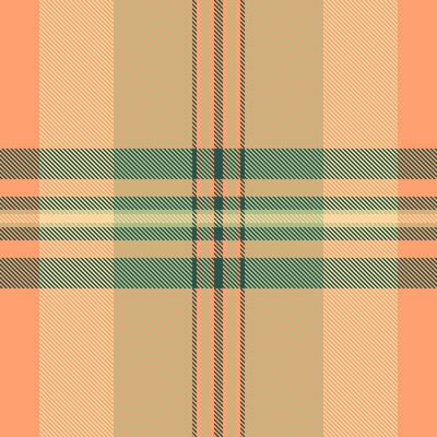 Invitation pattern seamless background, madras textile plaid. Carpet texture fabric check tartan in orange and pastel colors.