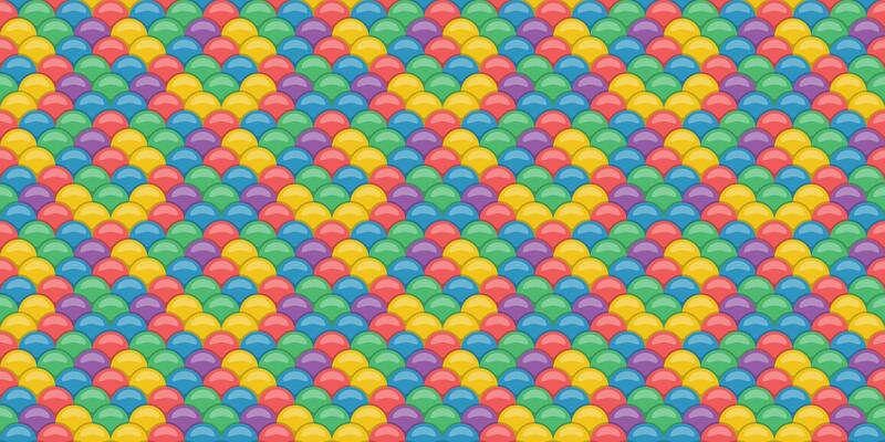 Vibrant rainbowhued overlapping circles create a playful, cheerful pattern. Ideal for backgrounds, textiles, websites, and playful branding.