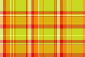 Silk pattern texture textile, designer fabric tartan . Pillow plaid check seamless background in orange and lime colors. vector