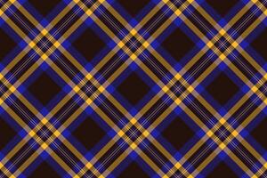 Fibre check background textile, customized fabric plaid . Punk tartan pattern texture seamless in black and indigo colors. vector