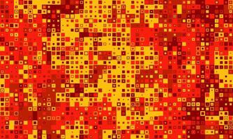 Abstract fiery mosaic background. Vibrant red and gold squares create a dynamic, energetic texture perfect for websites, presentations, or branding. Evokes warmth, technology, or energy. vector