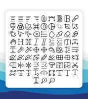 Outline Thin Line Editor Icon Collection Pack for UI or User Interface vector