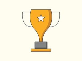 Trophy Flat Icon. Pixel Perfect. For Mobile and Web. vector