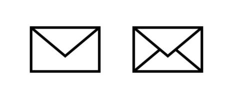Envelope, message outline icon in generic design. Email, mail sign symbol vector