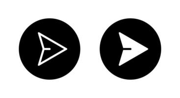 Send message, share button icon on black circle. Social media paper plane sign symbol vector