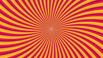 Abstract hypnotic colorful helix ray pattern background design - seamless loop video