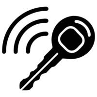 Car key icon with wifi symbol vector