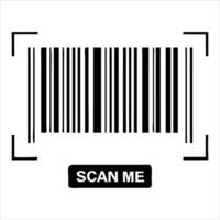 Scan me barcode icon vector