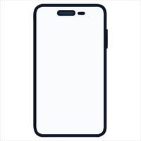 An illustration of a smartphone with a blank screen vector