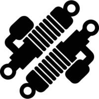 Two black and white springs on a white background vector