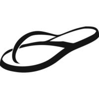 A black and white flip flop on a white background vector