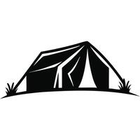 A tent icon on a white background vector