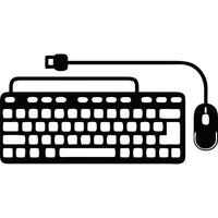 Computer keyboard mouse icon vector
