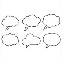 Speech bubbles set of four different shapes vector