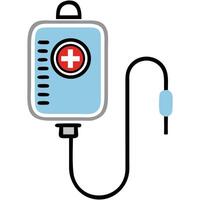 A medical bag with a red cross on it vector