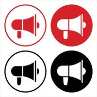 Megaphone icon set vector
